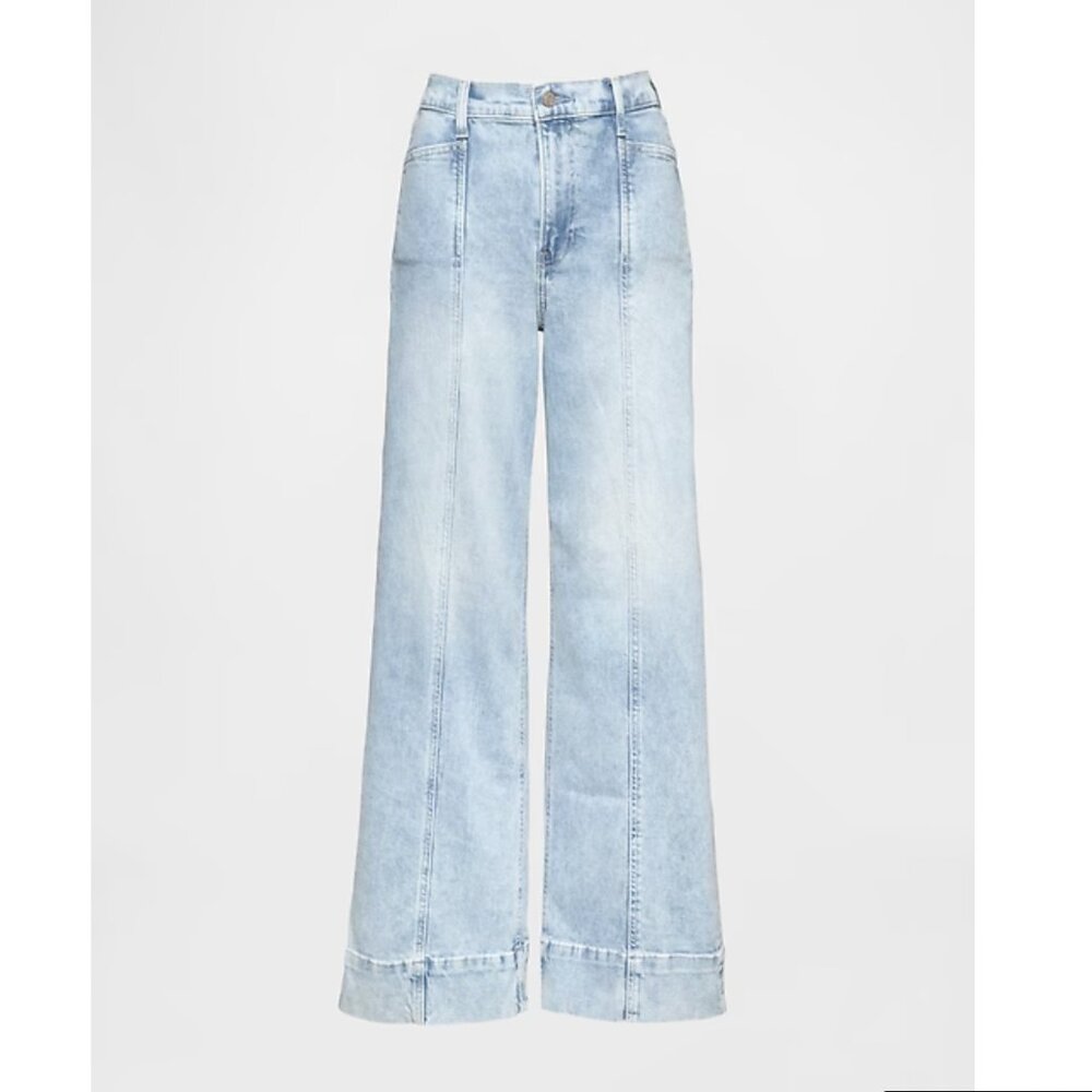 High Rise Stride Wide-Leg Ankle Jeans
